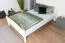 Weißes Doppelbett Kiefer Vollholz 112, elegantes Gästebett, inkl. Lattenrost, Matratzenmaße 160 x 200 cm, einfache Montage, robust und stabil