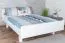 Elegantes Jugendbett Buche Massivholz 116, in Weiß, inkl. Lattenrost, Liegefläche 160 x 200 cm, rascher Aufbau, hohe Holzqualität, robust