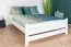 Jugendbett in Weiß Buche Massivholz 118, elegantes Bett inkl. Lattenrost, Liegefläche 160 x 200 cm, einfache und rasche Montage, modern