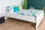 Doppelbett in Weiß Buche Massivholz 118, elegantes Gästebett inkl. Lattenrost, Liegefläche 160 x 200 cm, einfache und rasche Montage, modern