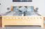 Jugendbett Kiefer massiv Vollholz natur 67, inkl. Lattenrost - Abmessung 160 x 200 cm