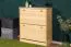 Schuhschrank Kiefer Vollholz massiv natur Junco 214 - Abmessung 80 x 72 x 30 cm