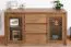 Vitrine Selun 01, Farbe: Eiche Dunkelbraun - 80 x 140 x 43 cm (H x B x T)