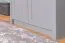 Drehtürenschrank / Kleiderschrank Segnas 09, Farbe: Grau - 198 x 90 x 53 cm (H x B x T)