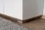 Schrank Sagone 01, Farbe: Eiche Dunkelbraun / Weiß - Abmessungen: 189 x 68 x 35 cm (H x B x T)