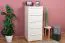 Kommode Siumu 17, Farbe: Beige / Beige Hochglanz - 135 x 60 x 45 cm (H x B x T)