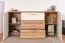 Schlafzimmer - Set E Gataivai, 4-teilig, Farbe: Beige Hochglanz / Walnuss