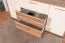 Schlafzimmer - Set E Gataivai, 4-teilig, Farbe: Beige Hochglanz / Walnuss