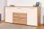 Schlafzimmer - Set C Gataivai, 4-teilig, Farbe: Beige Hochglanz / Walnuss