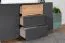 Kommode Vaitele 13, Farbe: Anthrazit Hochglanz / Walnuss - 88 x 152 x 45 cm (H x B x T)