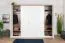 Drehtürenschrank / Kleiderschrank Lotofaga 17, Farbe: Weiß / Walnuss - 227 x 291 x 59 cm (H x B x T)