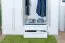 Drehtürenschrank / Kleiderschrank mit Rahmen Siumu 31, Farbe: Weiß / Weiß Hochglanz - 226 x 232 x 60 cm (H x B x T)