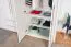 Drehtürenschrank / Kleiderschrank mit Rahmen Siumu 33, Farbe: Weiß / Weiß Hochglanz - 226 x 277 x 60 cm (H x B x T)