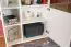 Vitrine Garim 16, Farbe: Beige Hochglanz - 123 x 90 x 40 cm (H x B x T)