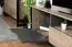 Hochwertiger TV-Schrank / TV-Möbel Bassatine 03, 2 Schubladen, 1 Tür, Eiche rustikal / Grau / Schwarz, Maße: 53 x 161 x 40 cm, zwei offene Fächer