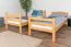 Stockbett 90 x 190 cm für Erwachsene "Easy Premium Line" K17/n, Buche Massivholz Natur lackiert, teilbar