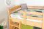 Stockbett 90 x 200 cm für Erwachsene "Easy Premium Line" K17/n, Buche Massivholz Natur lackiert, teilbar
