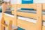 Etagenbett / Stockbett 90 x 200 cm "Easy Premium Line" K17/n inkl. 2 Schubladen und 2 Abdeckblenden, Buche Massivholz Natur lackiert, teilbar