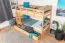 Etagenbett / Stockbett 90 x 200 cm "Easy Premium Line" K17/n inkl. 2 Schubladen und 2 Abdeckblenden, Buche Massivholz Natur lackiert, teilbar