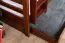 Etagenbett / Stockbett 90 x 200 cm "Easy Premium Line" K17/n inkl. Liegeplatz und 2 Abdeckblenden, Buche Massivholz Dunkelbraun lackiert, teilbar