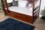 Etagenbett / Stockbett 90 x 200 cm "Easy Premium Line" K17/n inkl. Liegeplatz und 2 Abdeckblenden, Buche Massivholz Dunkelbraun lackiert, teilbar