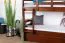 Etagenbett / Stockbett 90 x 200 cm "Easy Premium Line" K17/n inkl. Liegeplatz und 2 Abdeckblenden, Buche Massivholz Dunkelbraun lackiert, teilbar