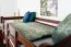 Etagenbett / Stockbett 90 x 200 cm "Easy Premium Line" K17/n inkl. Liegeplatz und 2 Abdeckblenden, Buche Massivholz Dunkelbraun lackiert, teilbar