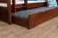 Etagenbett / Stockbett 90 x 200 cm "Easy Premium Line" K17/n inkl. Liegeplatz und 2 Abdeckblenden, Buche Massivholz Dunkelbraun lackiert, teilbar