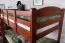 Etagenbett / Stockbett 90 x 200 cm "Easy Premium Line" K17/n inkl. Liegeplatz und 2 Abdeckblenden, Buche Massivholz Kirschfarben lackiert, teilbar