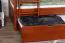 Etagenbett / Stockbett 90 x 200 cm "Easy Premium Line" K17/n inkl. Liegeplatz und 2 Abdeckblenden, Buche Massivholz Kirschfarben lackiert, teilbar