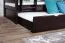 Etagenbett / Stockbett 90 x 200 cm "Easy Premium Line" K17/n inkl. Liegeplatz und 2 Abdeckblenden, Buche Massivholz Schokobraun lackiert, teilbar