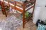 Hochbett 90 x 200 cm, "Easy Premium Line" K22/n, Buche Massivholz Dunkelbraun, teilbar