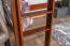 Hochbett 90 x 200 cm, "Easy Premium Line" K22/n, Buche Massivholz Dunkelbraun, teilbar