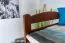 Hochbett 90 x 200 cm, "Easy Premium Line" K22/n, Buche Massivholz Dunkelbraun, teilbar