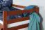 Hochbett 90 x 200 cm für Kinder, "Easy Premium Line" K22/n, Buche Massivholz kirschfarben, teilbar