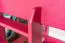 Hochbett 90 x 200 cm, "Easy Premium Line" K22/n, Buche Massivholz rosa lackiert, teilbar