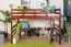 Hochbett 120 x 200 cm "Easy Premium Line" K23/n, Buche Massivholz Dunkelbraun lackiert, teilbar