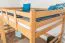 Hochbett 140 x 200 cm "Easy Premium Line" K23/n, Buche Massivholz Natur lackiert, teilbar