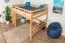 Hochbett 140 x 200 cm "Easy Premium Line" K23/n, Buche Massivholz Natur lackiert, teilbar