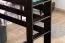 Hochbett 140 x 200 cm "Easy Premium Line" K23/n, Buche Massivholz Schokobraun lackiert, teilbar