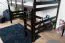 Hochbett 140 x 200 cm "Easy Premium Line" K23/n, Buche Massivholz Schokobraun lackiert, teilbar