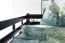 Hochbett 160 x 200 cm "Easy Premium Line" K23/n, Buche Massivholz Schokobraun lackiert, teilbar