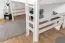 Hochbett 140 x 190 cm für Erwachsene "Easy Premium Line" K23/n, Buche Massivholz weiß lackiert, teilbar