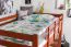 Etagenbett / Stockbett 120 x 200 cm "Easy Premium Line" K24/n, Kopf- und Fußteil gerade, Buche Massivholz Kirschfarben lackiert, teilbar