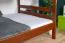 Etagenbett / Stockbett 140 x 200 cm "Easy Premium Line" K24/n, Kopf- und Fußteil gerade, Buche Massivholz Dunkelbraun lackiert, teilbar
