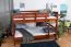 Etagenbett / Stockbett 140 x 200 cm "Easy Premium Line" K24/n, Kopf- und Fußteil gerade, Buche Massivholz Kirschfarben lackiert, teilbar