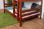 Etagenbett / Stockbett 140 x 200 cm "Easy Premium Line" K24/n, Kopf- und Fußteil gerade, Buche Massivholz Kirschfarben lackiert, teilbar