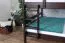 Etagenbett / Stockbett 140 x 200 cm "Easy Premium Line" K24/n, Kopf- und Fußteil gerade, Buche Massivholz Schokobraun lackiert, teilbar