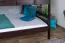 Etagenbett / Stockbett 140 x 200 cm "Easy Premium Line" K24/n, Kopf- und Fußteil gerade, Buche Massivholz Schokobraun lackiert, teilbar