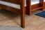 Etagenbett / Stockbett 160 x 200 cm "Easy Premium Line" K24/n, Kopf- und Fußteil gerade, Buche Massivholz Dunkelbraun lackiert, teilbar